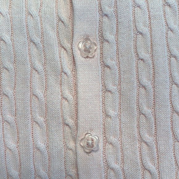 Pink TBBC Cable Knit Cardigan size 4 - Picture 3 of 5